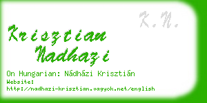 krisztian nadhazi business card