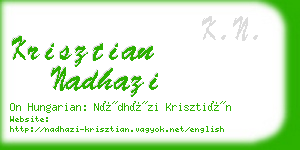 krisztian nadhazi business card